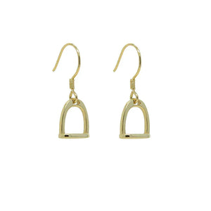 2025 New 925 Sterling Silver Bling Equestrian Horse Jewelry Snaffle Bit Stirrup Horseshoe Slippy Hook Dangle Drop Earring gold