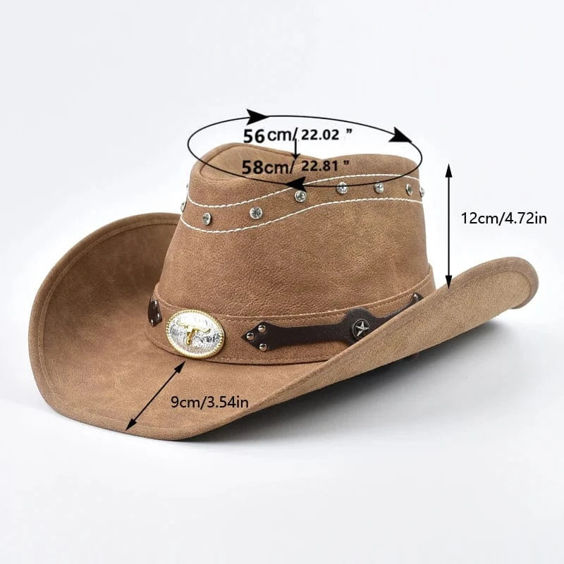 Äkta cowboyhatt läder
