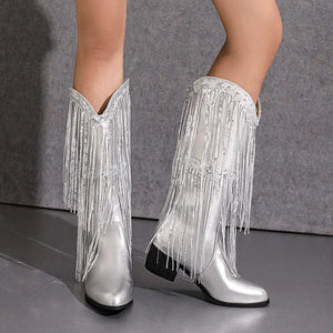 Glamorösa Cowgirl Boots med Fransar