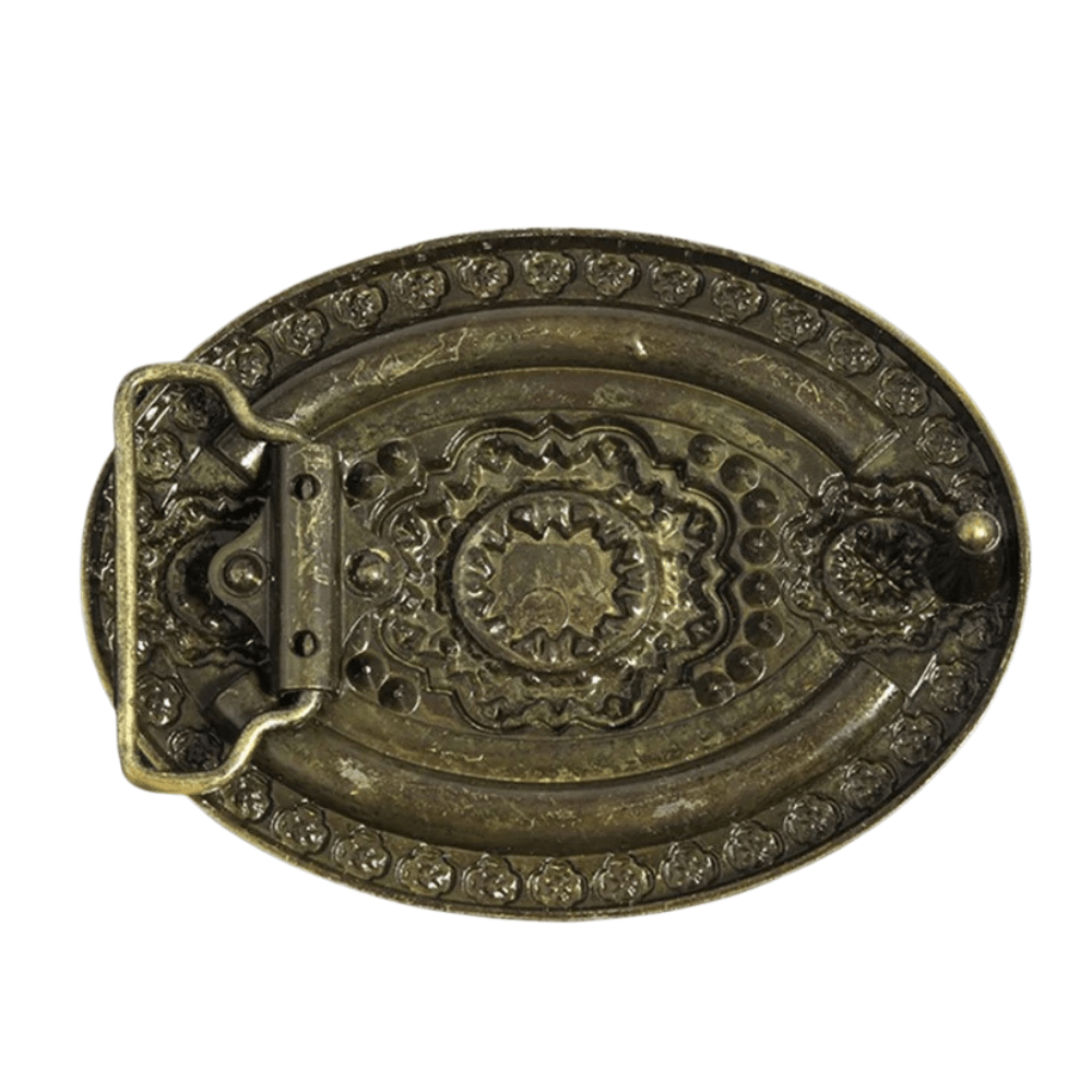 Bältespänne boho turkos blommor vintage western