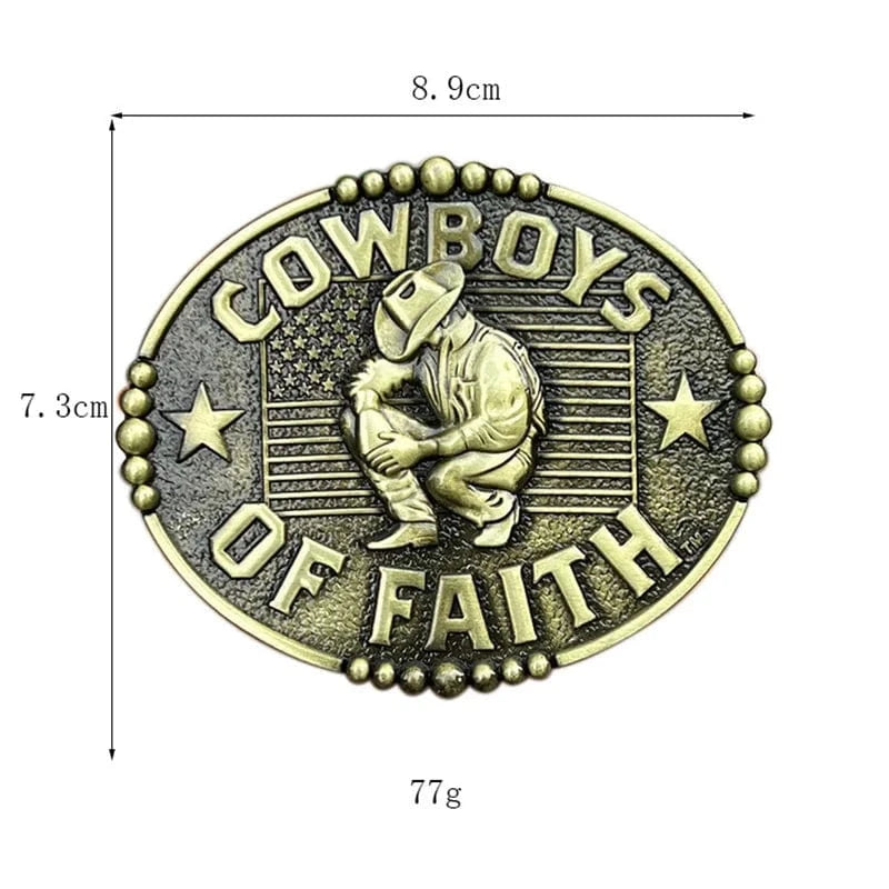 Bältespänne cowboy tro kristen usa