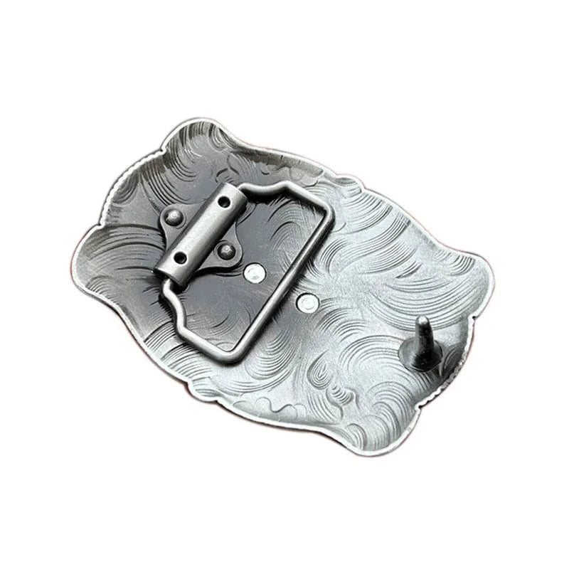 Bältespänne cowboystövlar blommor western Silver