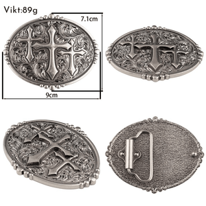 Bältespänne med kors och ornament i westernstil