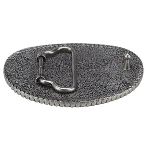 Bältespänne ovalt graverat silver western Silver