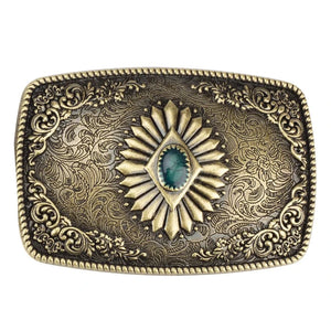 Bältespänne western turkos sten Guld