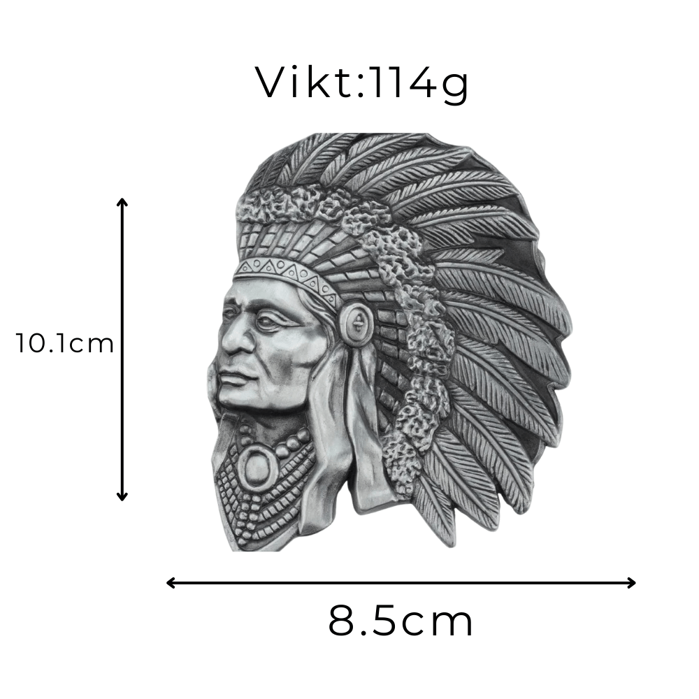 Bältesspänne cowboy indian hövding western stil för män
