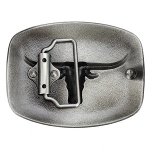 Bältesspänne Longhorn i metall western stil