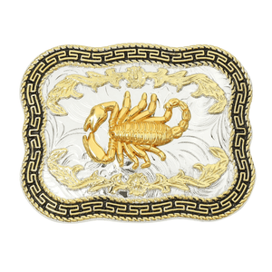Bältesspänne western i silver- och guldfärg Modell 7