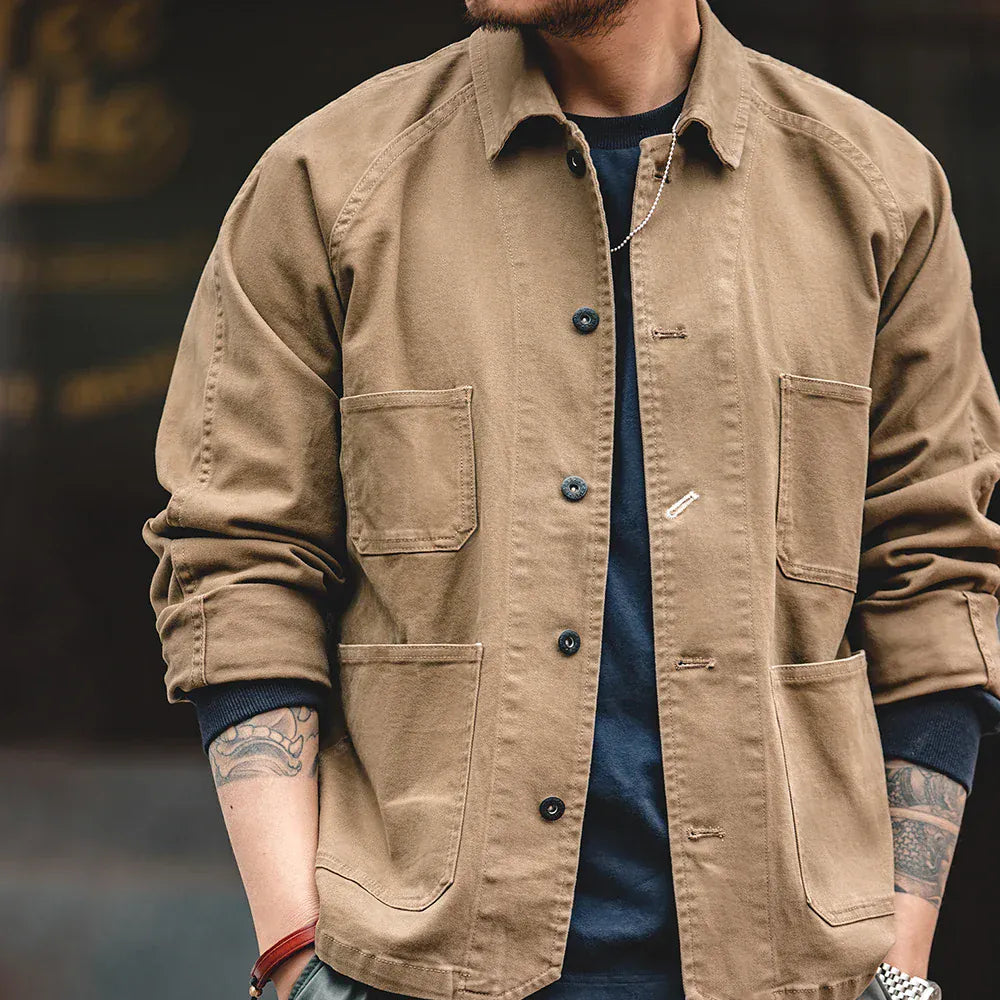 Beige jacka herr