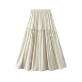 Bohemisk sommarkjol med knytdetaljer Beige / One Size