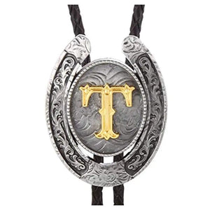 Bolo tie med bokstavsemblem A–Z Silver T