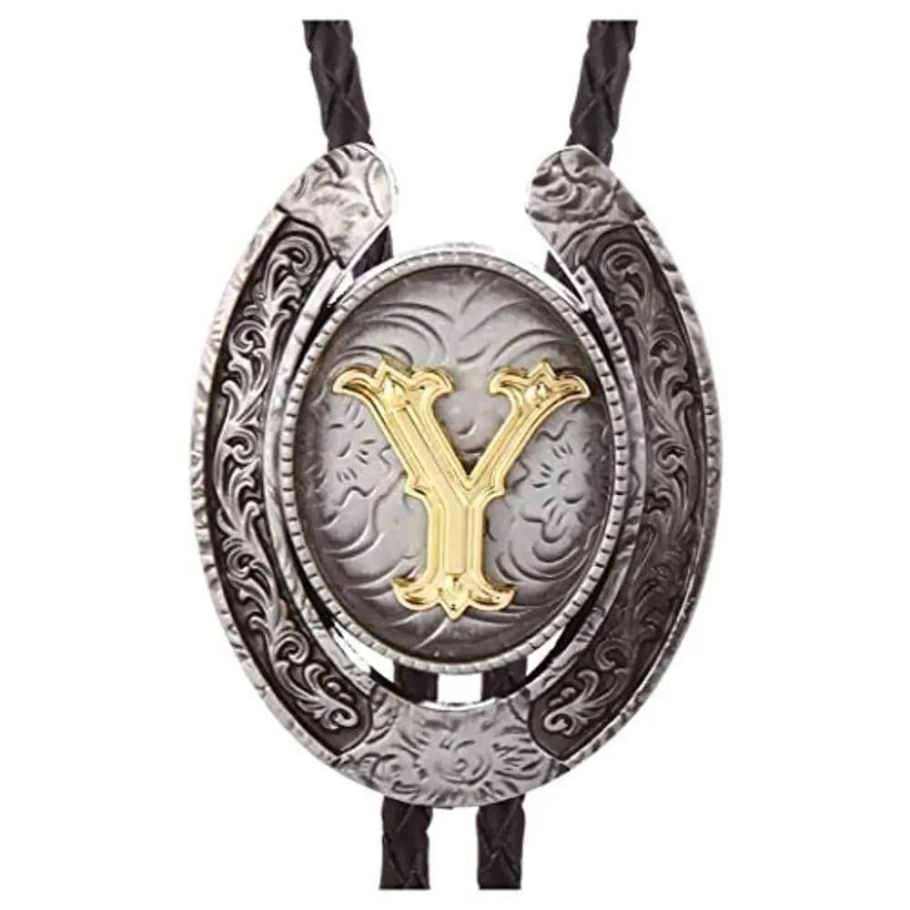 Bolo tie med bokstavsemblem A–Z Silver Y