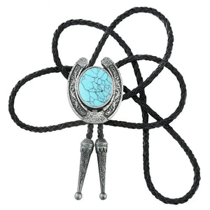 Bolo tie med hästsko och natursten
