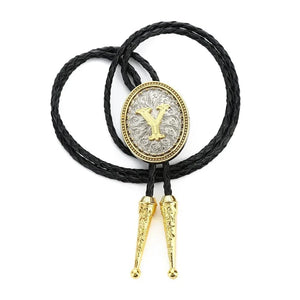 Bolo tie med initial A–Z i tvåtonad metall