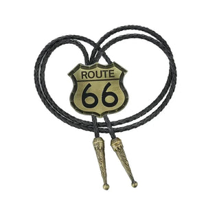 Bolo tie med Route 66-emblem