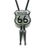 Bolo tie med Route 66-emblem Silver