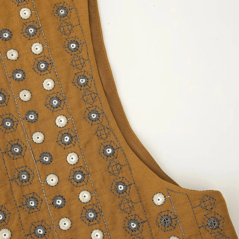 Broderad Väst Dam med Paljetter