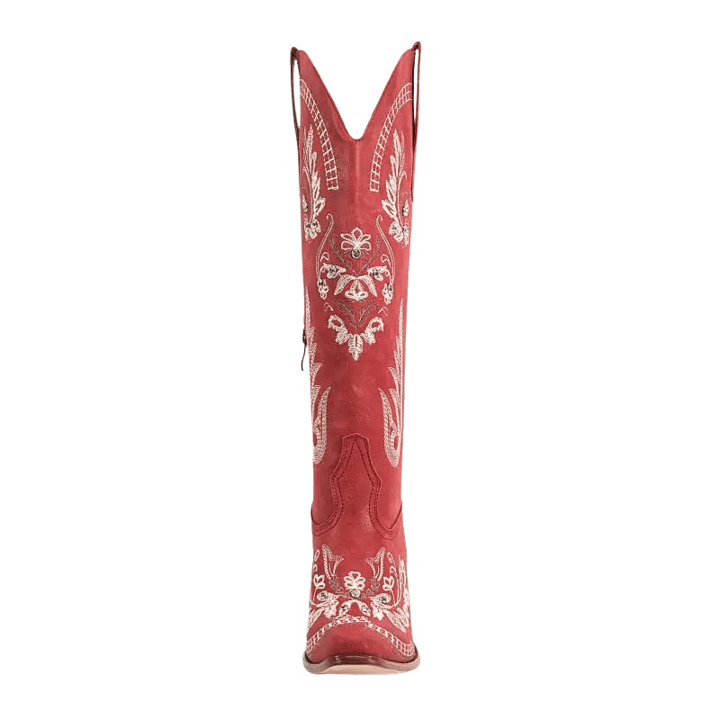 Broderade Cowgirl Boots i Mocka