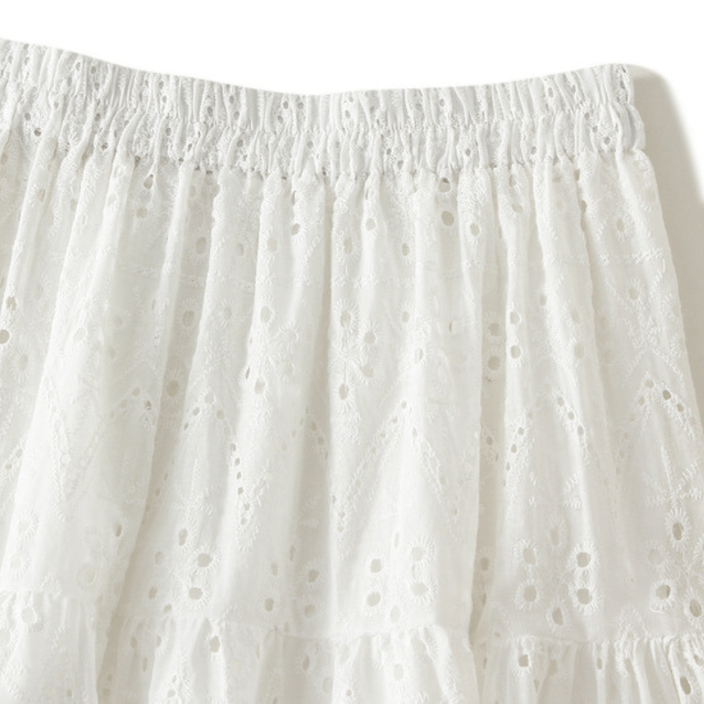 Broderie anglaise kjol