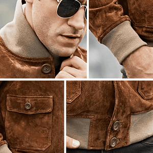 Brun mocka bomber jacka herr