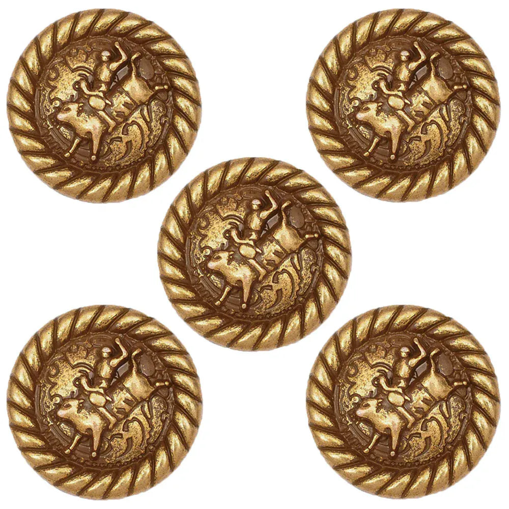 Bull Rider Concho Antik Mässing / 19 mm
