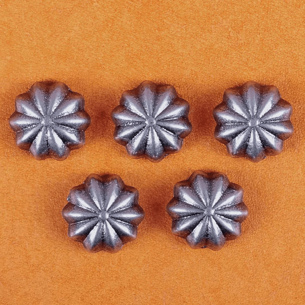 Concho Antiksilver i Pumpaform för Läderhantverk 9mm