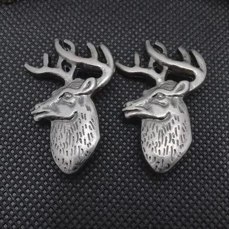 Concho Hjorthuvud i Antiksilver 39.5×25mm