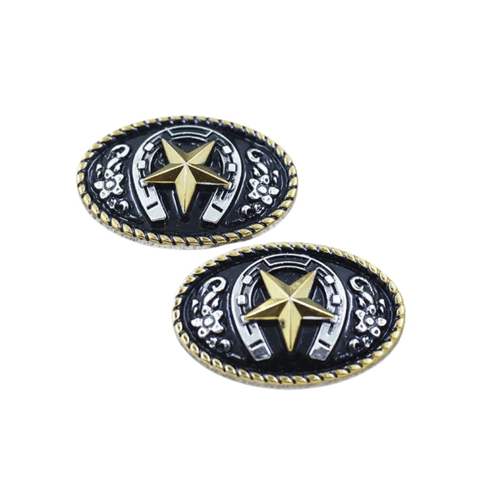 Concho med stjärnmotiv i retrostil Guld och svart