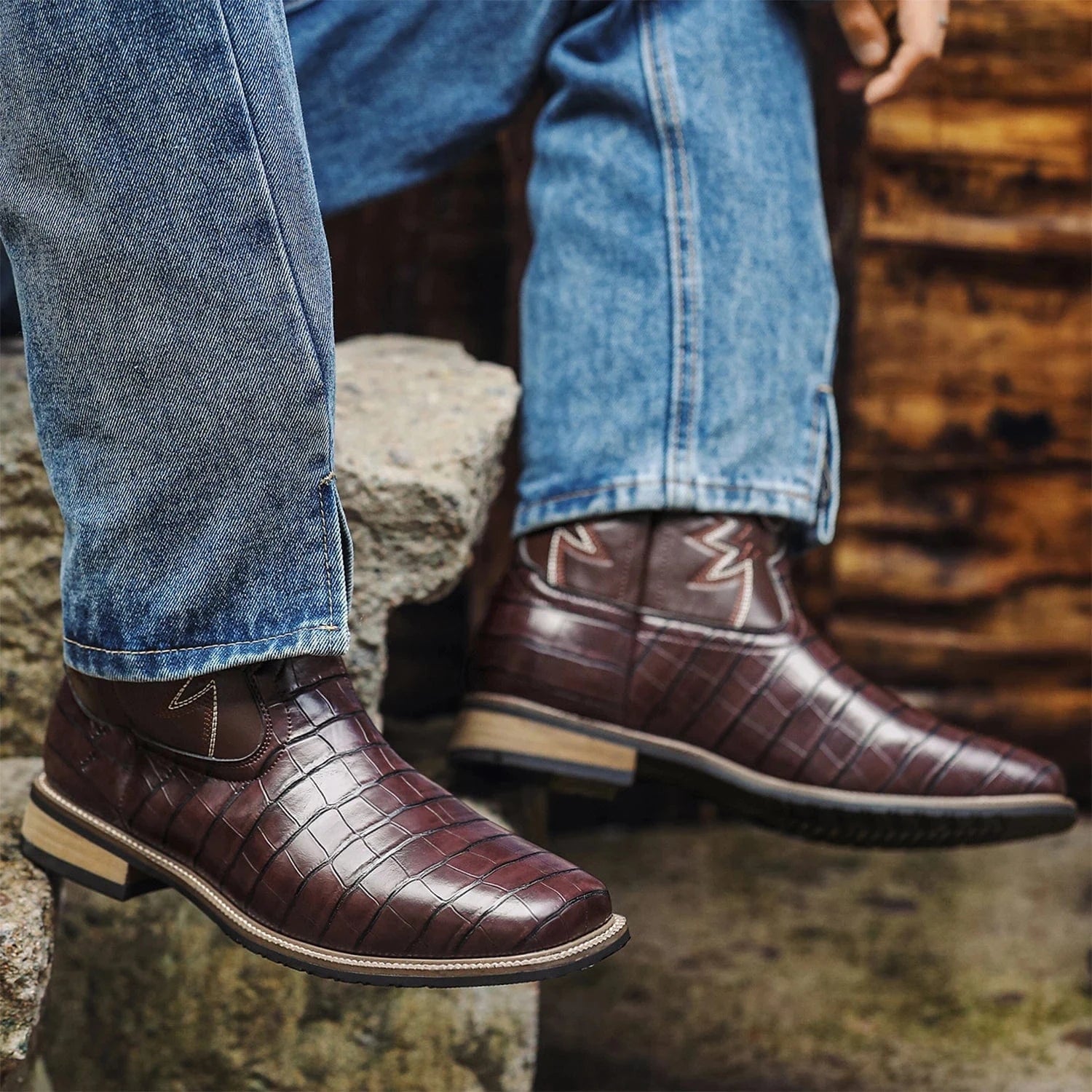 Alligator cowboy boots