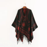 Cowboy poncho Röd / One Size