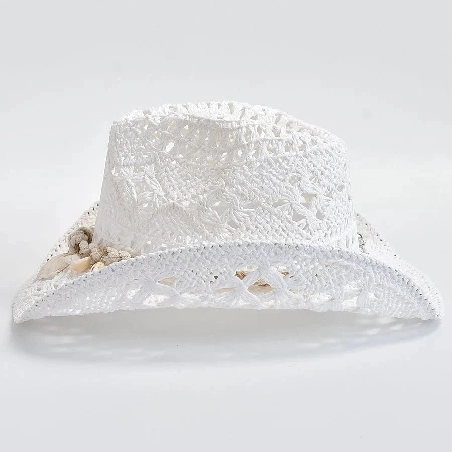 Cowboy stråhatt med Snäckor