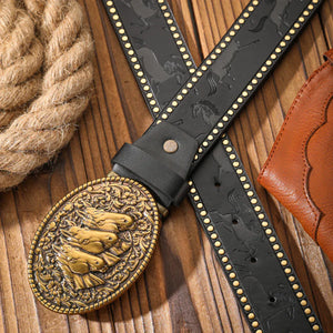 Cowboybälte hästhuvudspänne