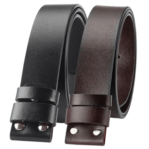 Cowboybälte i Äkta Läder utan Spänne