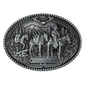 Cowboybälte i läder westernspänne