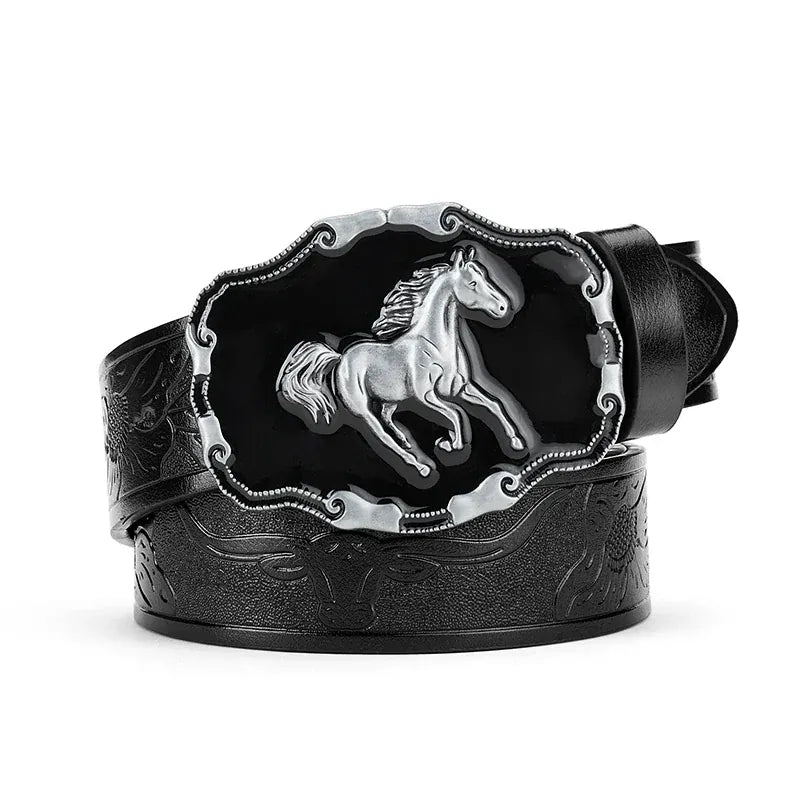 Cowboybälte klassiskt hästspänne