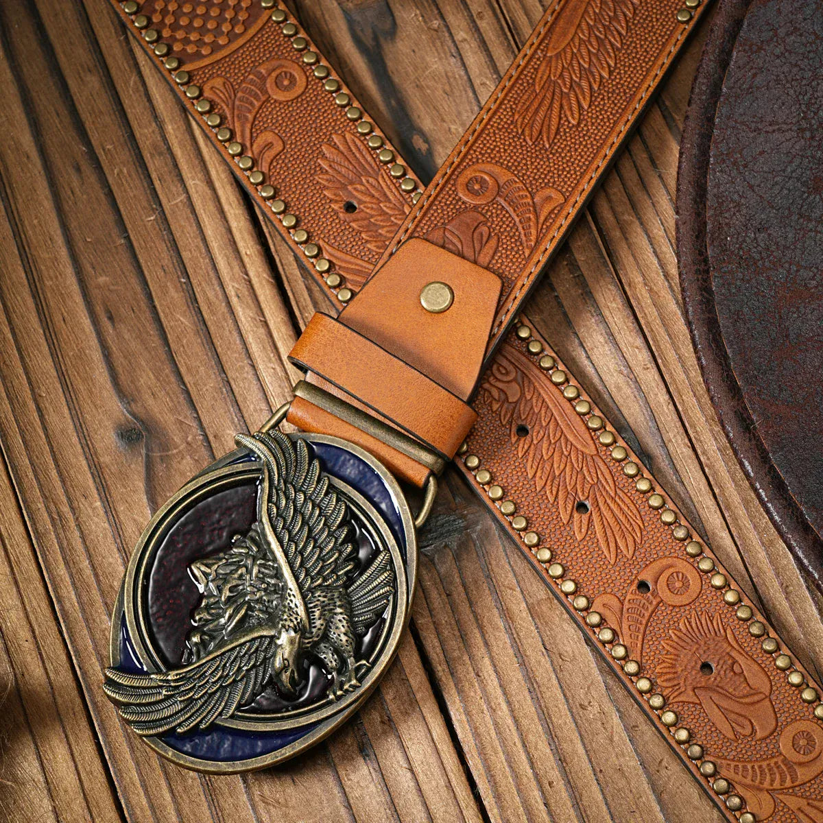 Cowboybälte med majestätiskt örnspänne