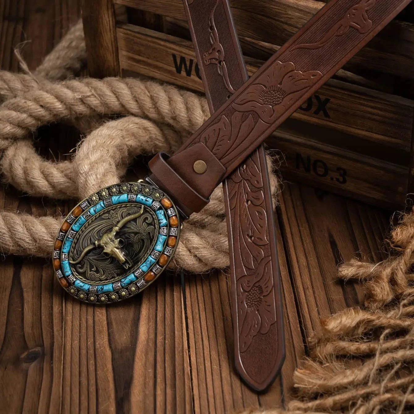 Cowboybälte tjurspänne