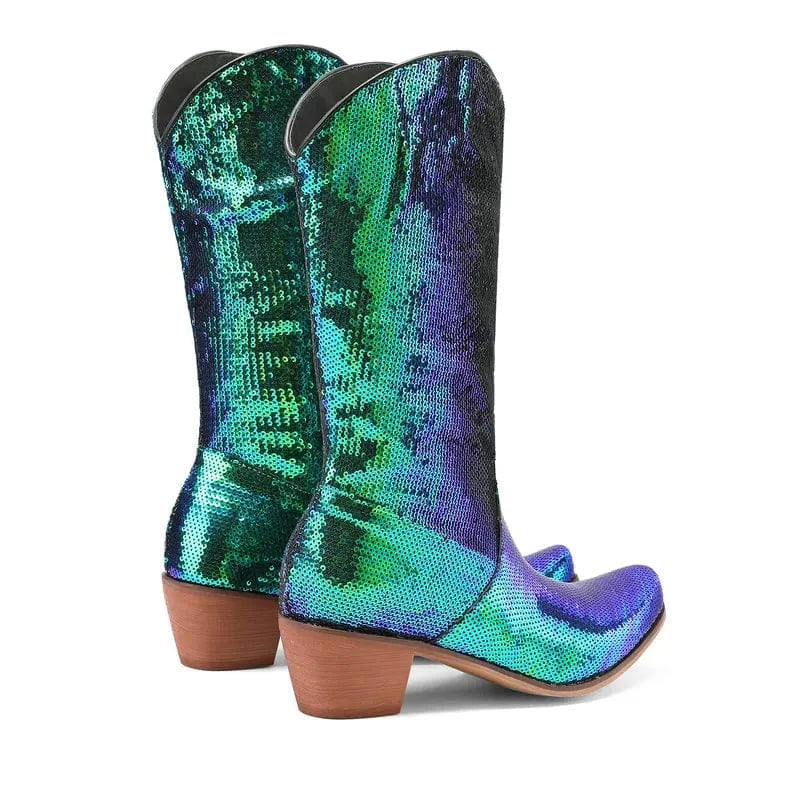 Cowboyboots med Paljetter för Dam