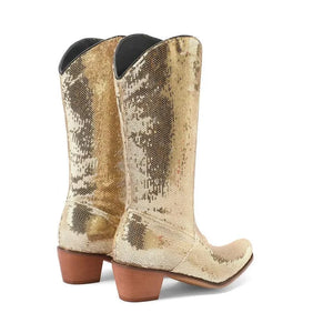 Cowboyboots med Paljetter för Dam