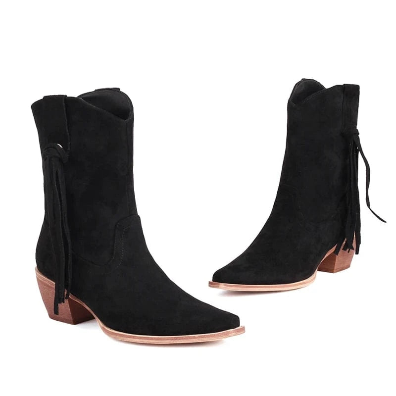 Cowboyboots med tryckt mönster