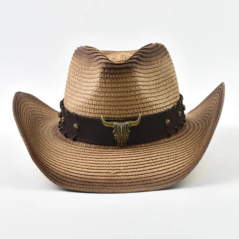 Cowboyhatt halm Brun / Kan justeras