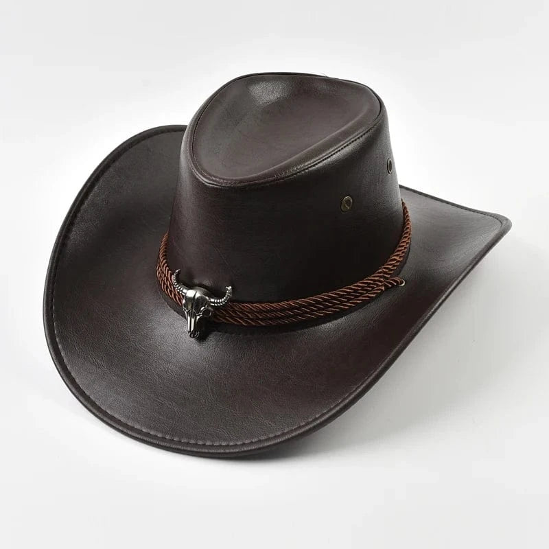 Cowboyhatt Herr med Tjurhuvud