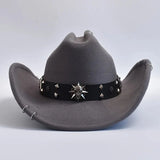 Cowboyhatt med dödskalle Grå / One Size
