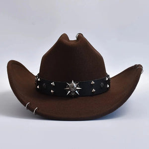 Cowboyhatt med dödskalle Mörkbrun / One Size