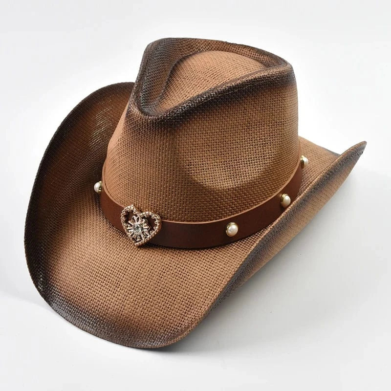 Cowboyhatt med Hjärtdekor