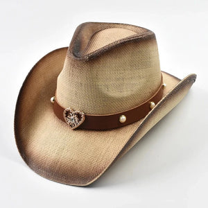 Cowboyhatt med Hjärtdekor