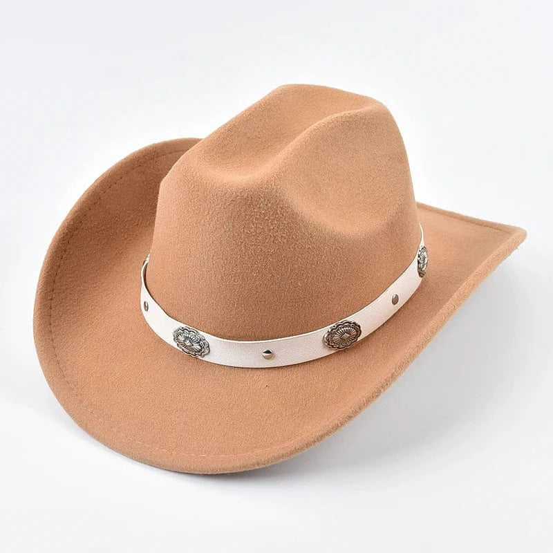 Cowboyhatt med Silverprydnad Kamel / Kan justeras