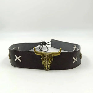 Cowboyhattband vintage tjurhuvud