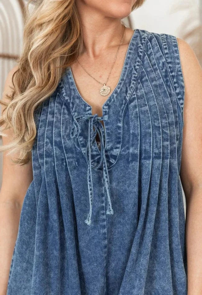 Denim jumpsuit Mörkblå / S