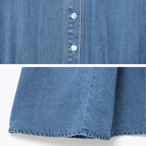 Denimskjortklänning med skärp